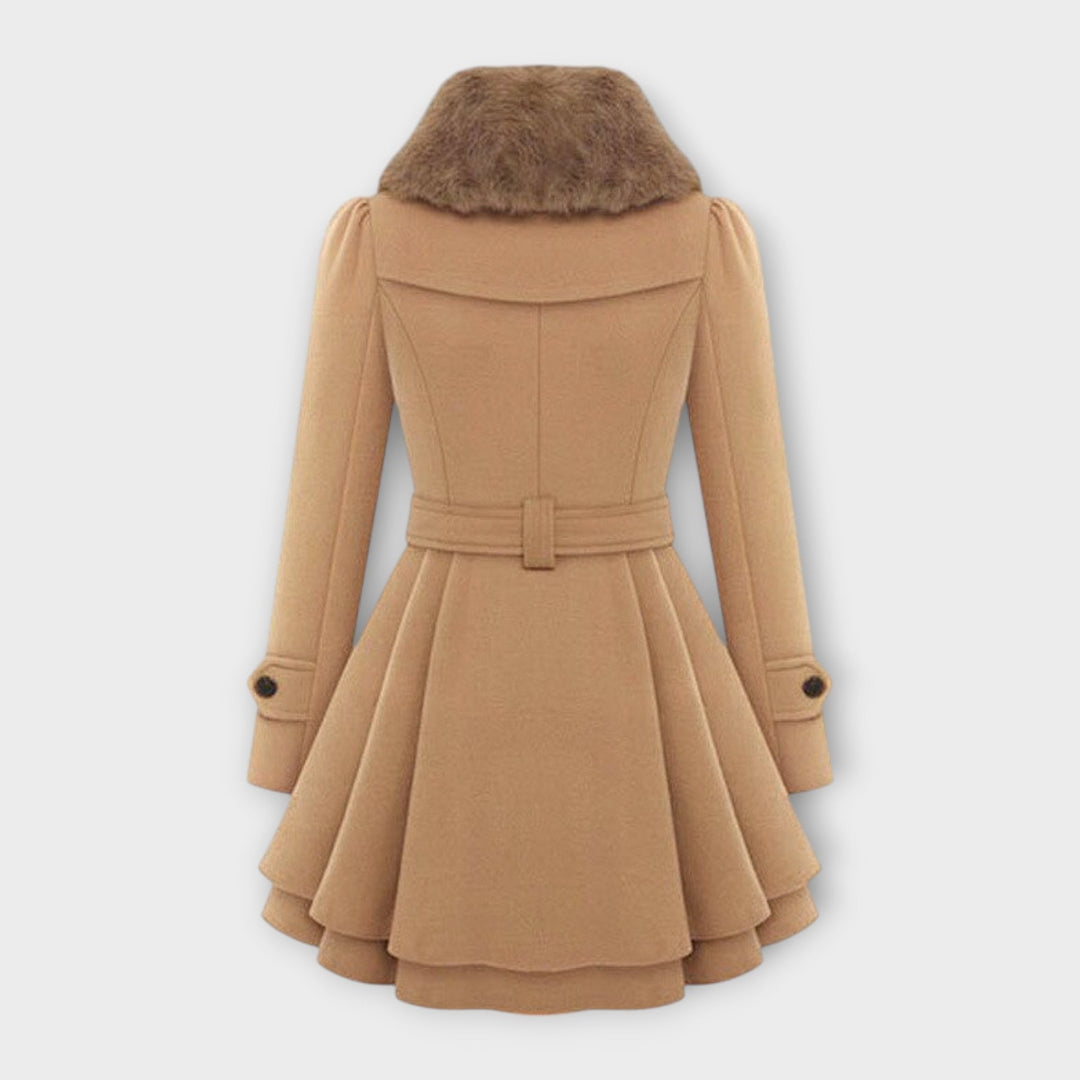 EMMA | ELEGANT COAT WITH FAUX FUR COLLAR