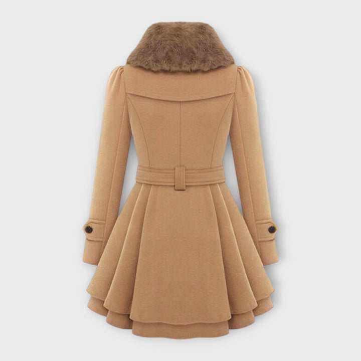 EMMA | ELEGANT COAT WITH FAUX FUR COLLAR