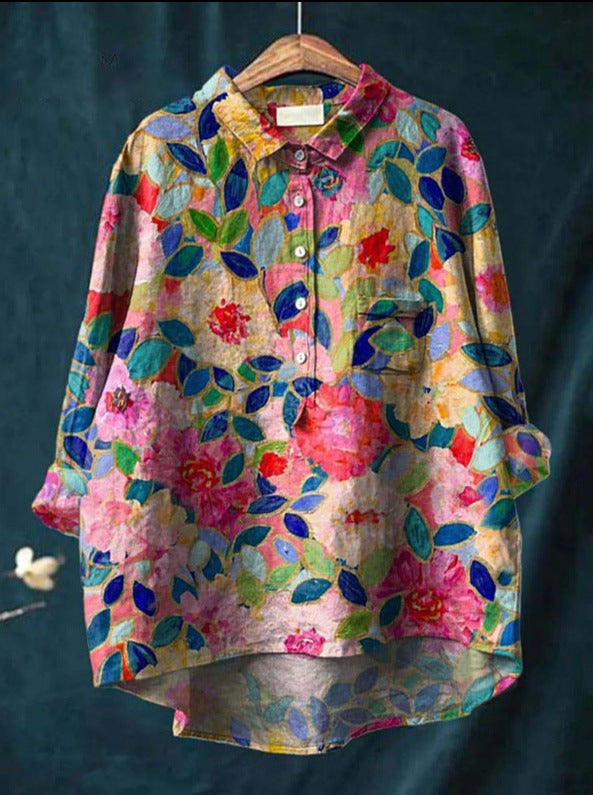 ELINDA | CLASSIC FLORAL BLOUSE
