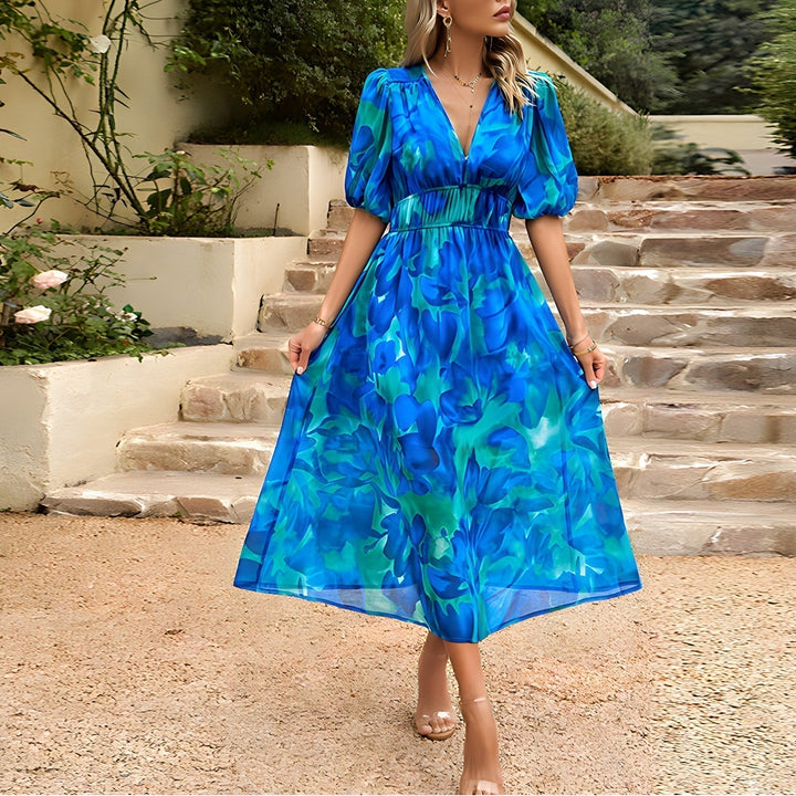 SERENE | ELEGANT V-NECK DRESS