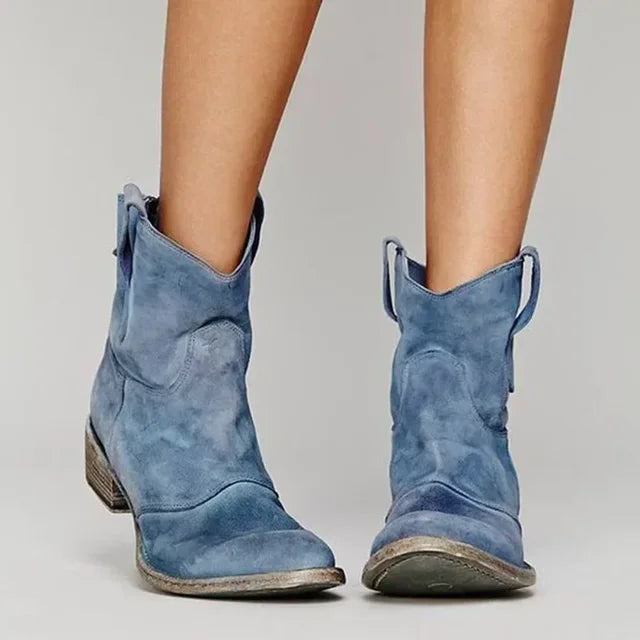 DESTINY | VINTAGE COWBOY ANKLE BOOTS