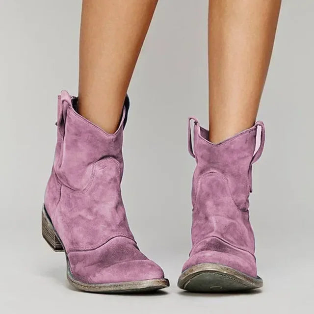DESTINY | VINTAGE COWBOY ANKLE BOOTS