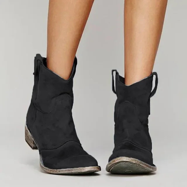 DESTINY | VINTAGE COWBOY ANKLE BOOTS