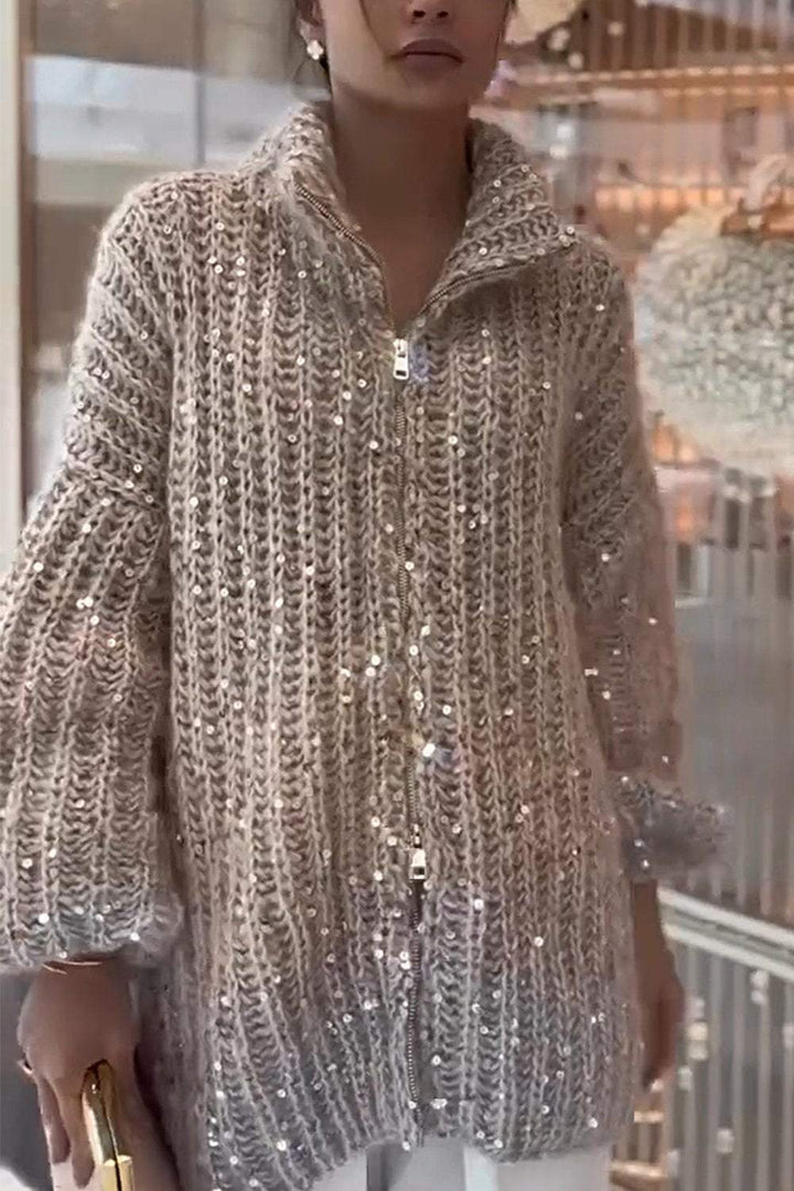 BRIENNE | COSY CARDIGAN WITH GLITTERS