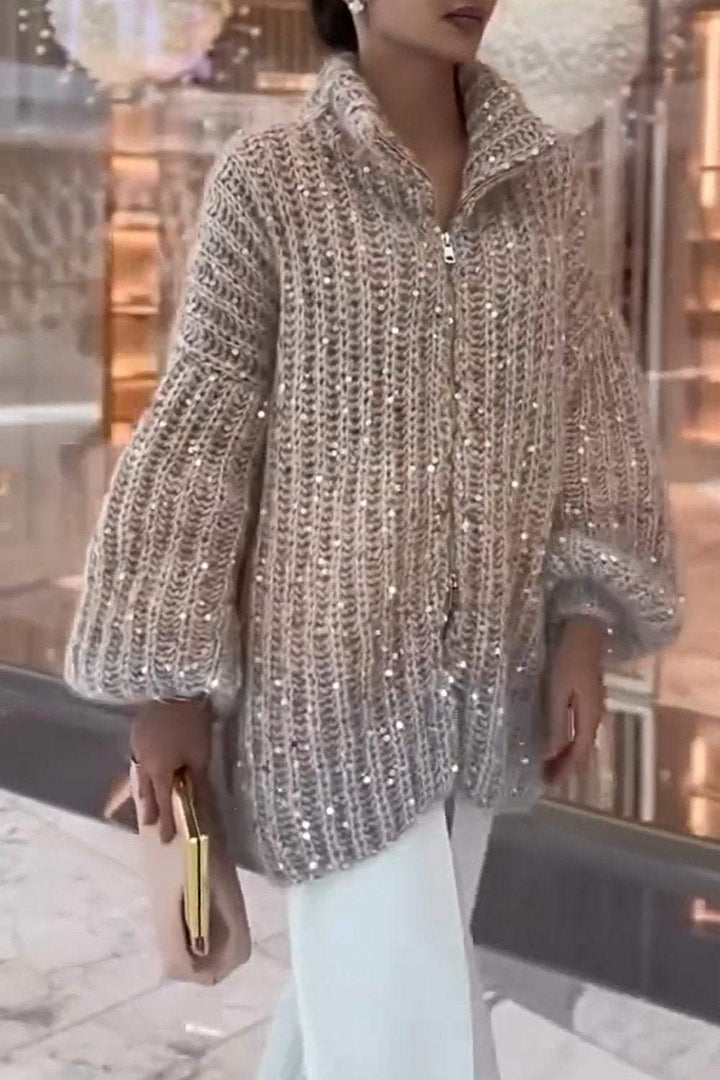 BRIENNE | COSY CARDIGAN WITH GLITTERS