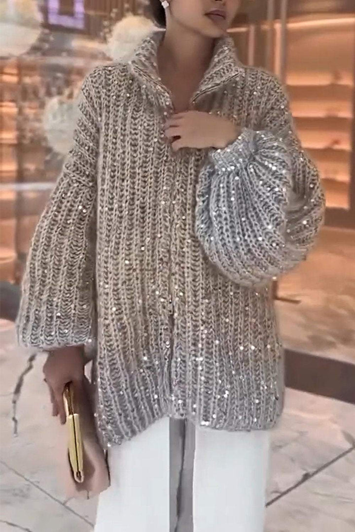 BRIENNE | COSY CARDIGAN WITH GLITTERS