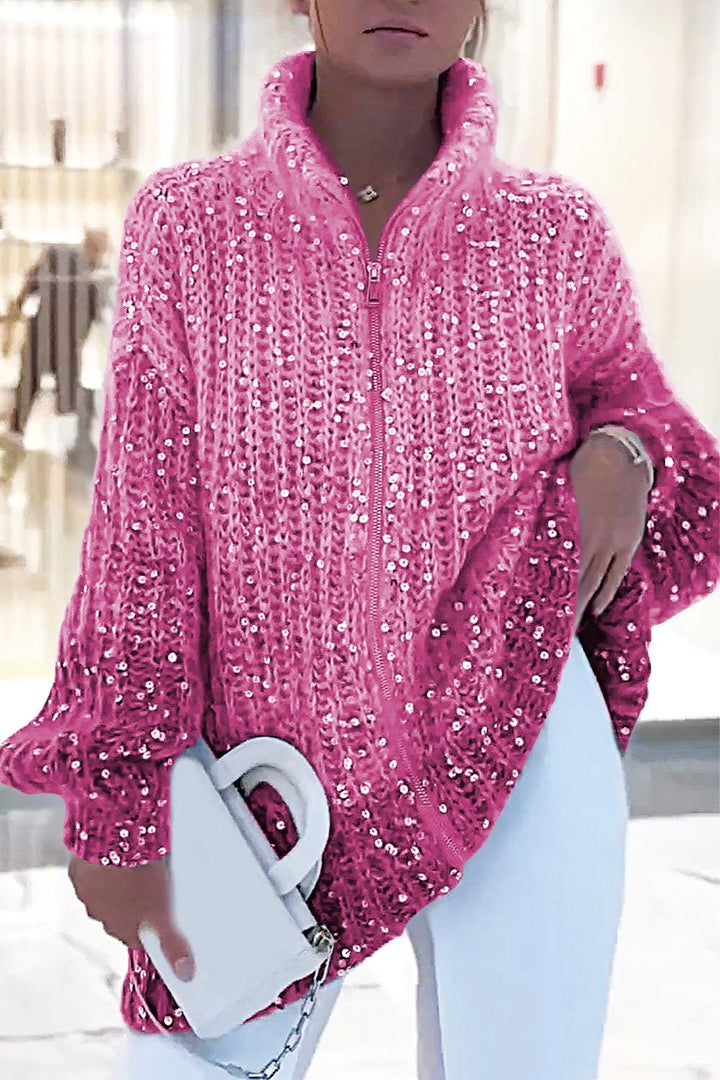 BRIENNE | COSY CARDIGAN WITH GLITTERS