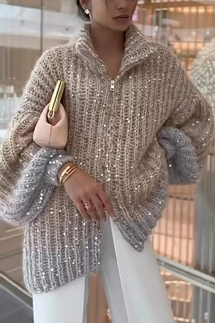 BRIENNE | COSY CARDIGAN WITH GLITTERS