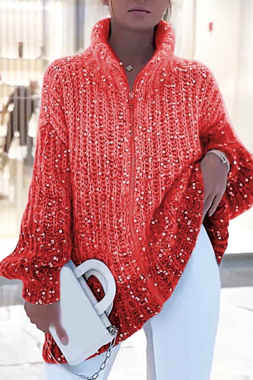 BRIENNE | COSY CARDIGAN WITH GLITTERS