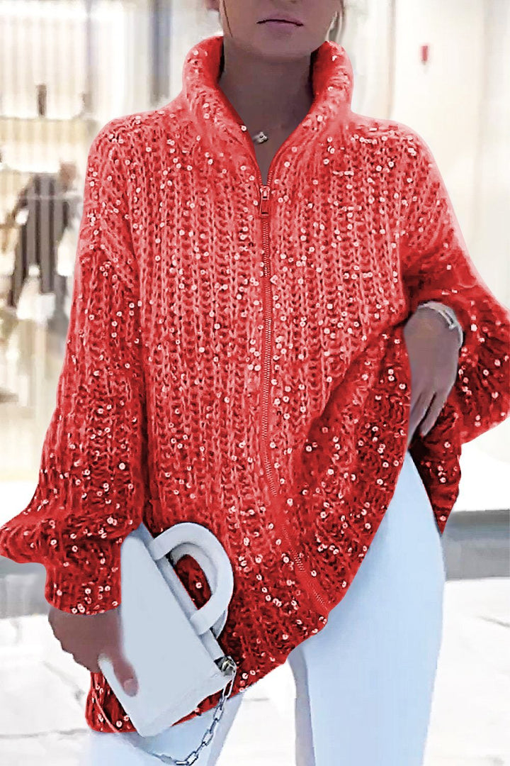 BRIENNE | COSY CARDIGAN WITH GLITTERS